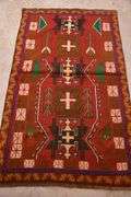 3.8'x6.0' hand knotted vintage Persian Baluchi rug; 40-156729