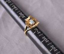 14kt gold opal flower ring; 13227-019
