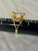 14kt gold opal flower ring; 13227-019