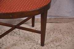 Kindel oval mahogany vanity bench; 28-2720