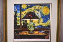 Limited edition framed print "Stain Glass Lamp 2" by Van Gogh Limited Co.; 975-1767