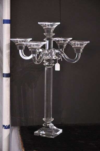 Large crystal candelabra; 16780-005