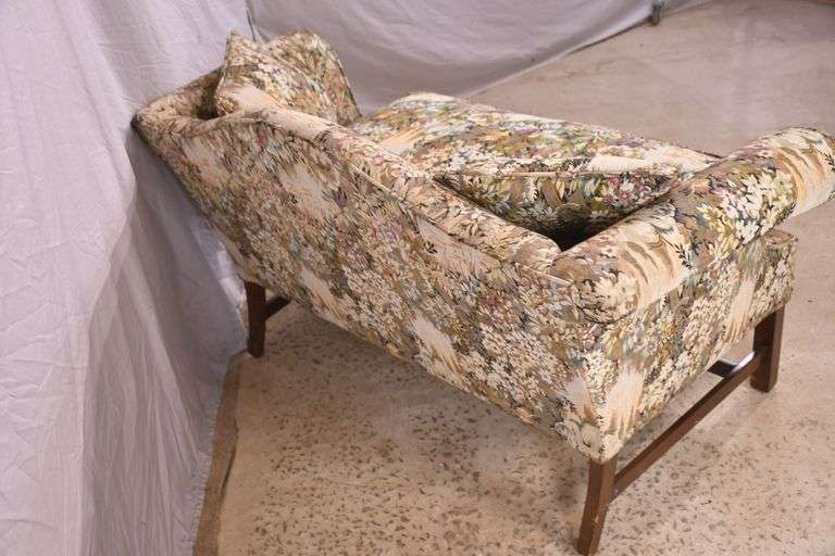 Small camelback loveseat; 55-12165