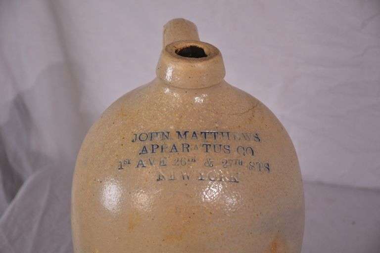 John Matthews Apparatus Co. vintage pottery jug; 18304-003