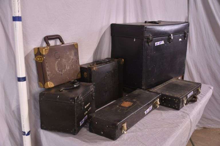 Group of 6 vintage storage boxes; 55-12208+