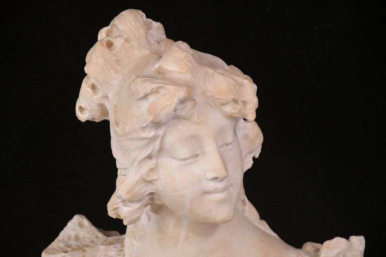 Marble bust of a woman; 869-609