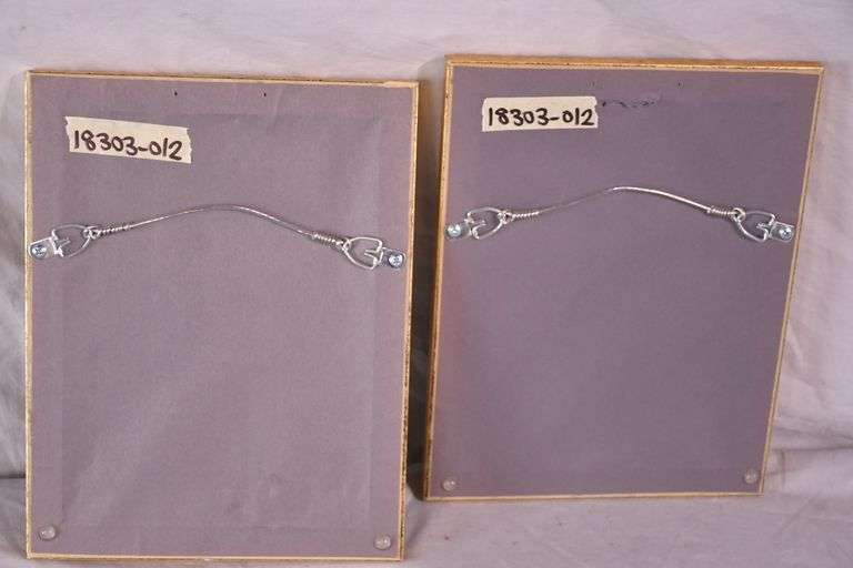 Pair of small framed engravings "Royal Tiger" & "Zebra"; 18303-012