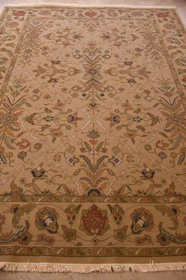 8.11'x11.9' hand knotted Indo-Soumak rug; 5038-010