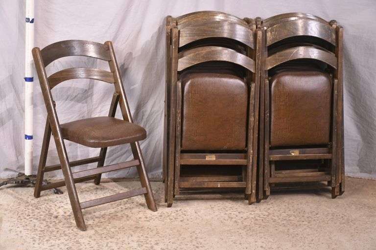 Set of 12 B. J. Harrison folding chairs; 192-3103