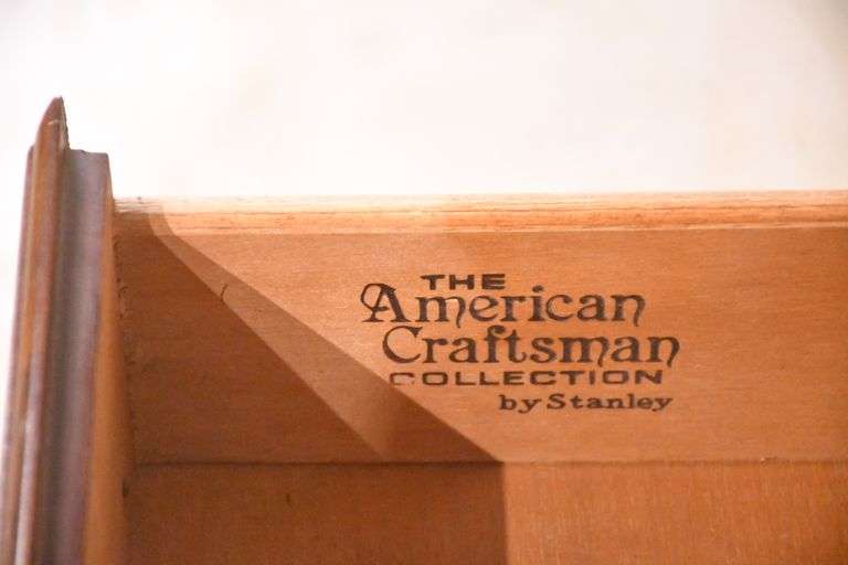 Stanley "The American Craftsman Collection" cherry flip-top server; 155-1114