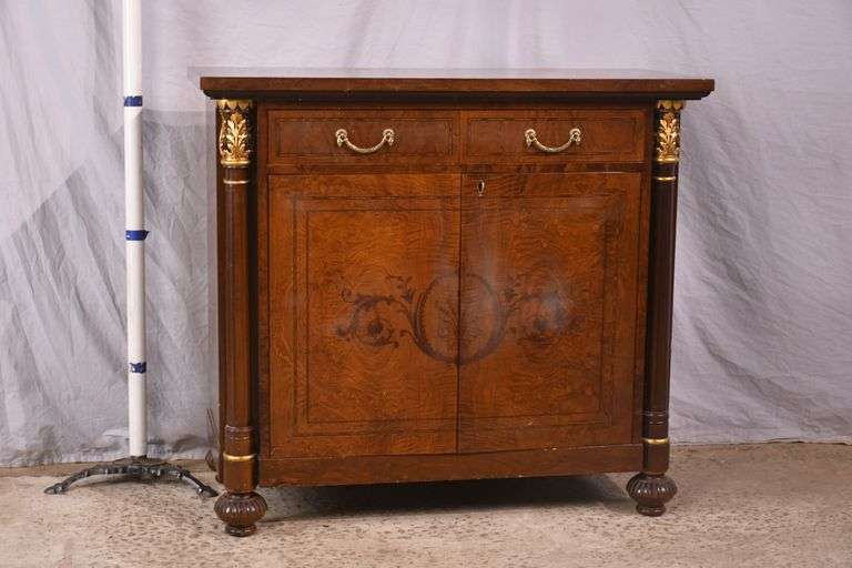 Inlaid server with fluted columns; 55-12297
