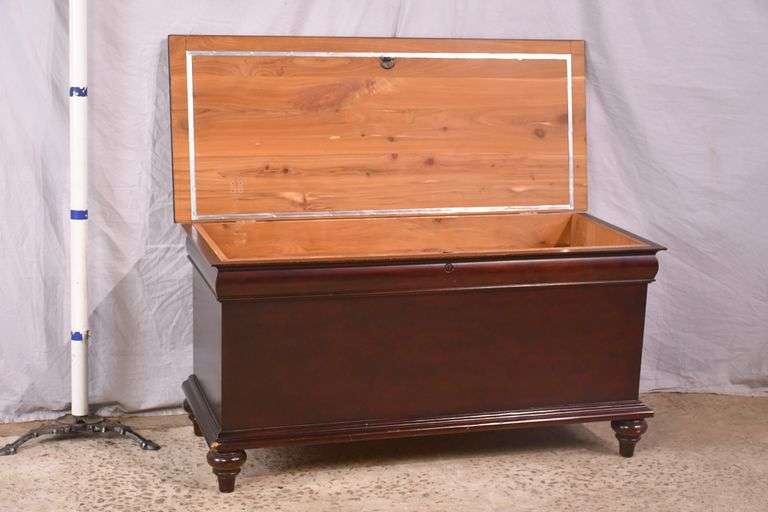 Lane cherry cedar-lined lift-top trunk; 55-12247