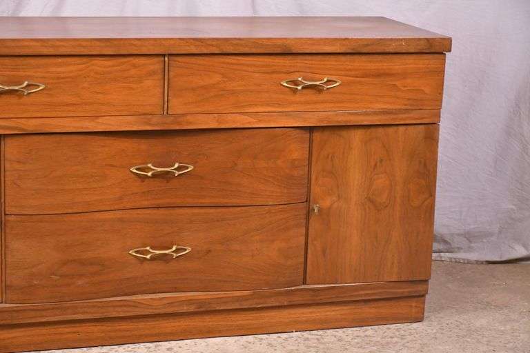 Walnut mid-century style sideboard; 74-12838