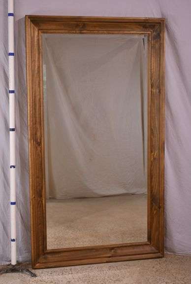 Art & Frame Direct large beveled mirror with pine frame; 14435-023