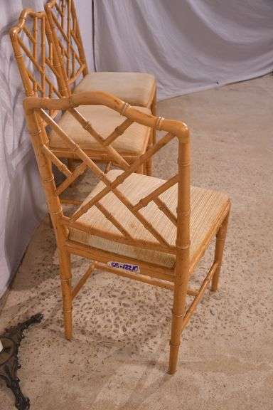 Set of 3 cane-cut side chairs; 55-12210