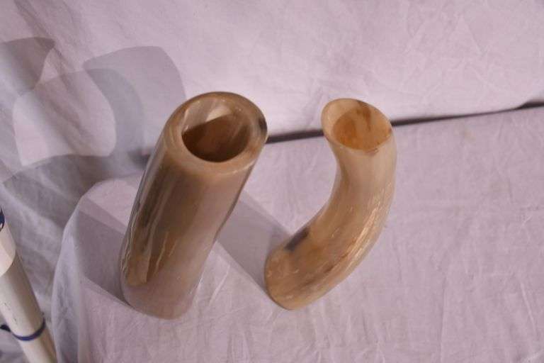 2 horn decorations; 13-206
