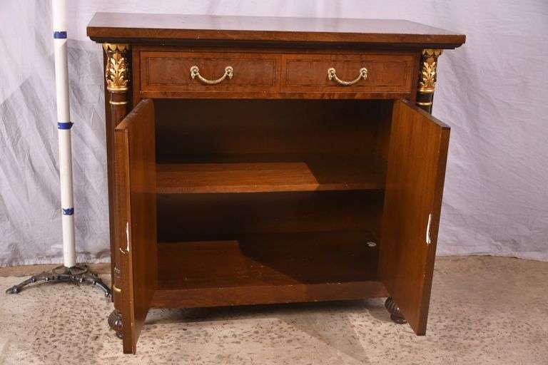 Inlaid server with fluted columns; 55-12297