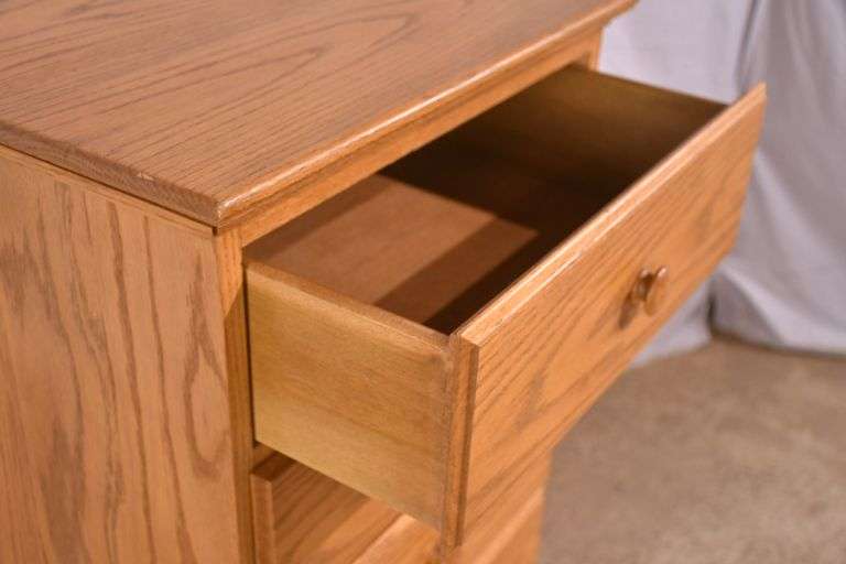 Oak 6 drawer lingerie chest; 14435-022