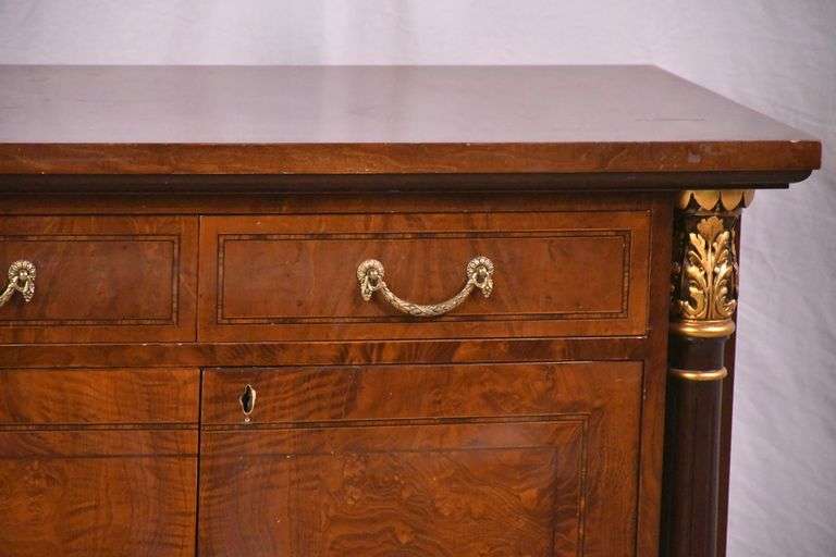 Inlaid server with fluted columns; 55-12297