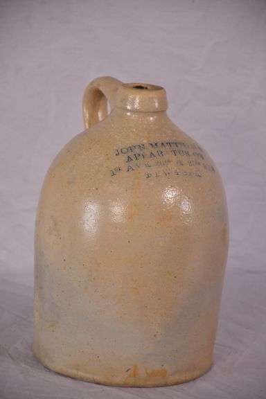 John Matthews Apparatus Co. vintage pottery jug; 18304-003