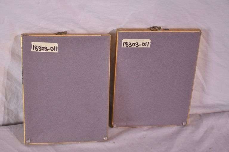 Pair of small vintage engravings "Noun" & "Participles"; 18303-011