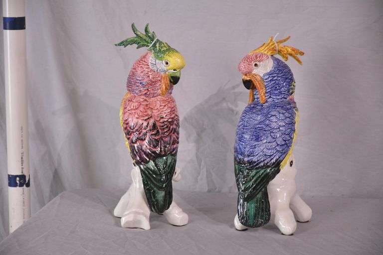 Pair of Chelsea House ceramic bird statues; 18305-016