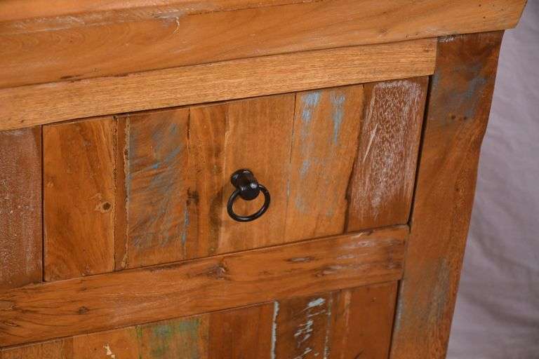 Distressed 2 over 2 drawer dresser; 74-12860