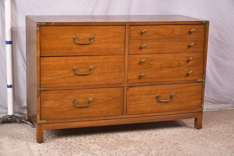 Drexel "Barbados" mid-century style 6 drawer double dresser; 74-12840