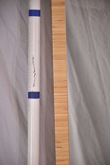 Large mirror with layered bamboo frame; 55-12191