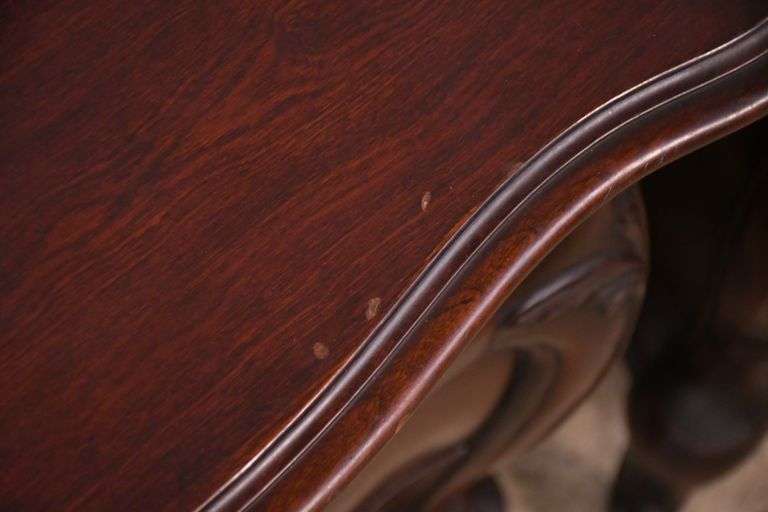 Pair of carved cherry French style 3 drawer bedside chests; 74-12878C
