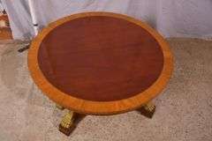 Kindel round inlaid mahogany coffee table; 4779-003