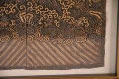 Small framed early Oriental style textile of a bird; 44-483