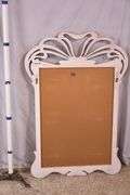 Large mirror with distressed painted frame; 18305-020