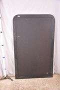 Pottery Barn large beveled mirror with silver frame; 1152-101