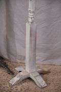 Distressed white coat rack; 18308-001