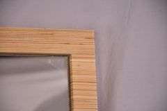 Large mirror with layered bamboo frame; 55-12191