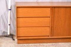 Danflex Danish modern style credenza/dresser with tambour door and 6 drawers; 55-12348