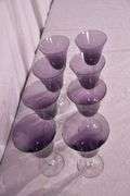 Set of 8 purple glass goblets; 74-12881G