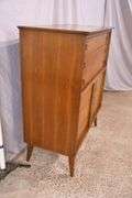 Bassett mid-century style walnut 6 drawer chest; 55-12355
