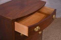 Thomasville mahogany bowfront 4 drawer bedside chest; 55-12188