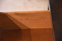 American of Martinsville walnut mid-century style triple dresser with fitted interior; 55-12346B