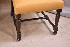 Set of 10 Bassett dining chairs with gold upholstered seats and backs; 1116-740