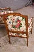 Pair of Meyer, Gunther, & Martini French style open armchairs with down cushions and floral fabric; 18305-028