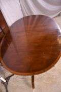 Oval mahogany double pedestal dining table with 3 leaves; 18301-001