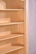 Tall open front bookcase with adjustable shelves; 74-12867