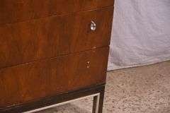 American of Martinsville walnut mid-century style armoire with fitted interior; 55-12346A