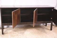 Large 3 door credenza with textured copper doors; 55-12347