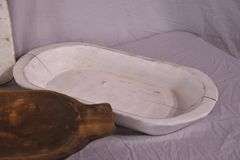 7 miscellaneous carved wooden dough bowls; 1037-1153B
