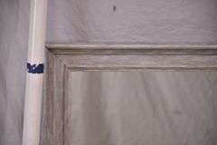 Pair of mirrors with distressed light gray frames; 336-4567