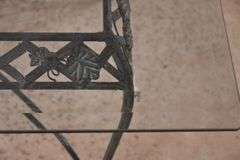 5 piece green iron dining set; 1116-746